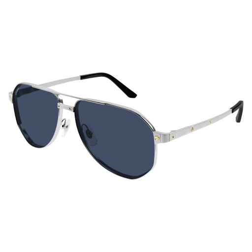 Santos de Cartier Aviator Metal Polarized Sunglasses
