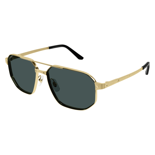 Santos de Cartier Aviator Metal Polarized Sunglasses