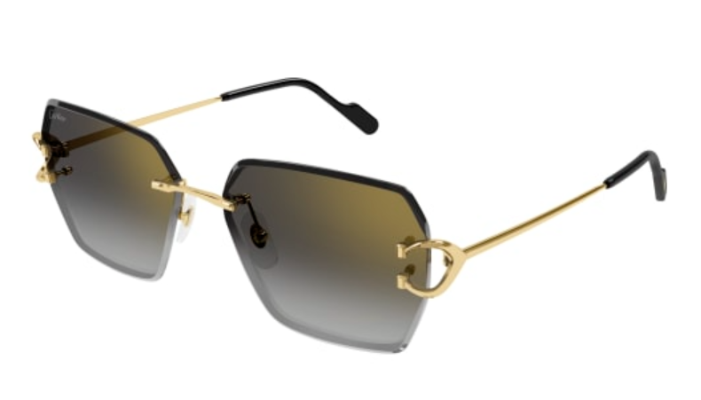 Signature C de Cartier Rimless Metal Sunglasses