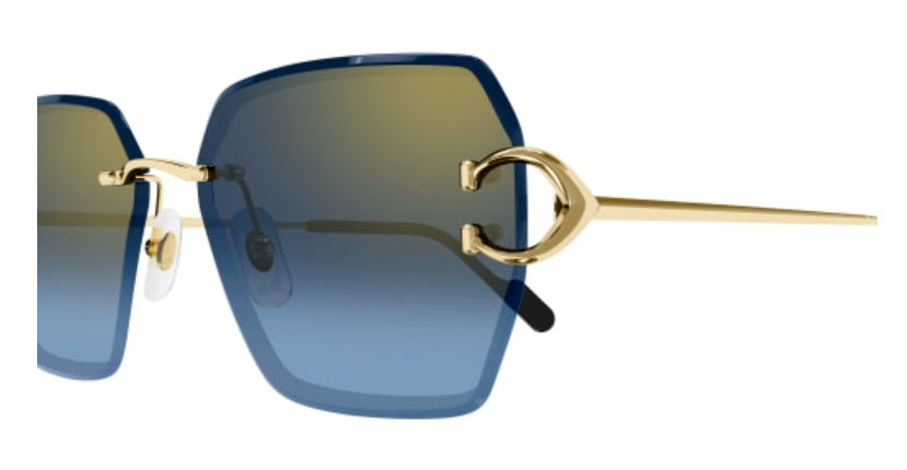 Signature C de Cartier Rimless Metal Sunglasses