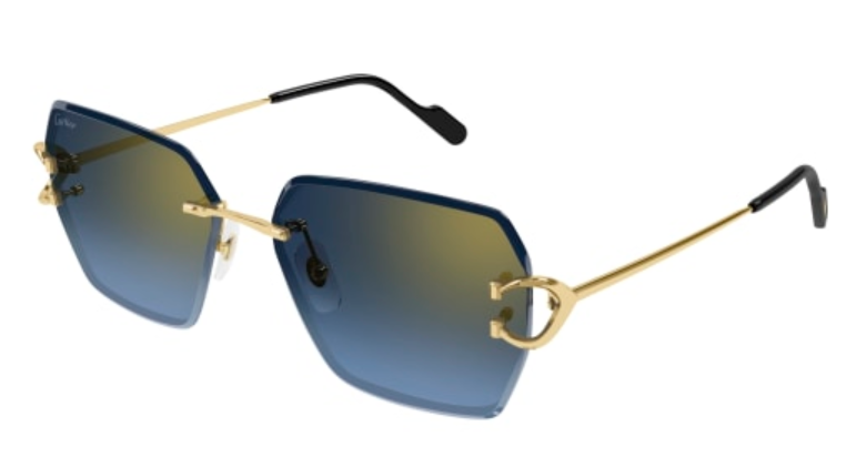 Signature C de Cartier Rimless Metal Sunglasses