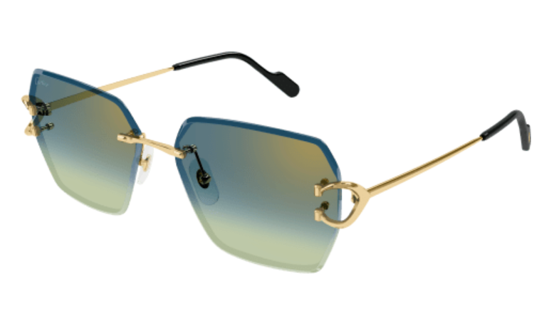 Signature C de Cartier Rimless Metal Sunglasses