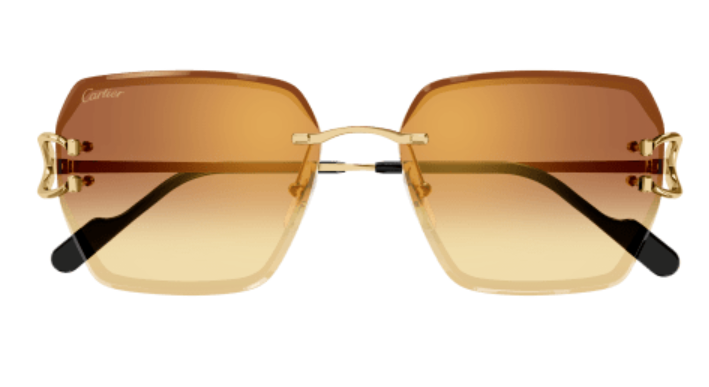 Signature C de Cartier Rimless Metal Sunglasses