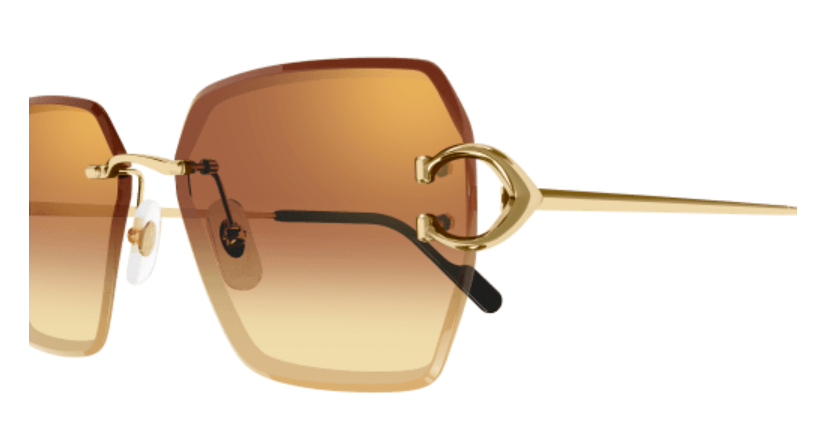 Signature C de Cartier Rimless Metal Sunglasses