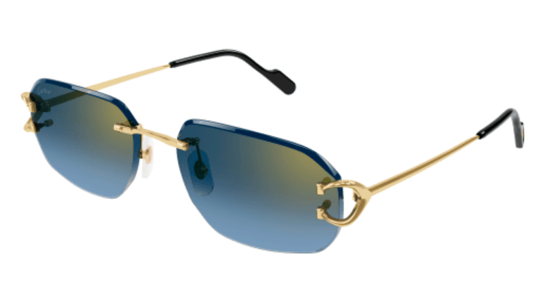 Signature C de Cartier Rimless Metal Sunglasses