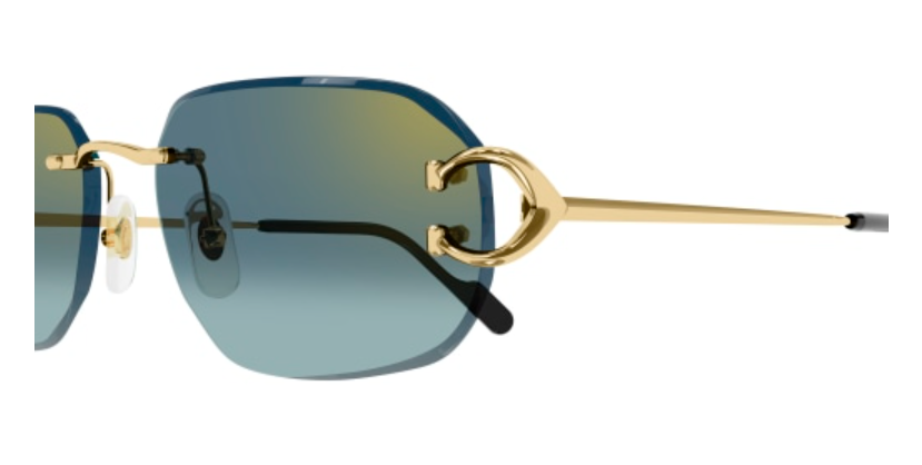 Signature C de Cartier Rimless Metal Sunglasses
