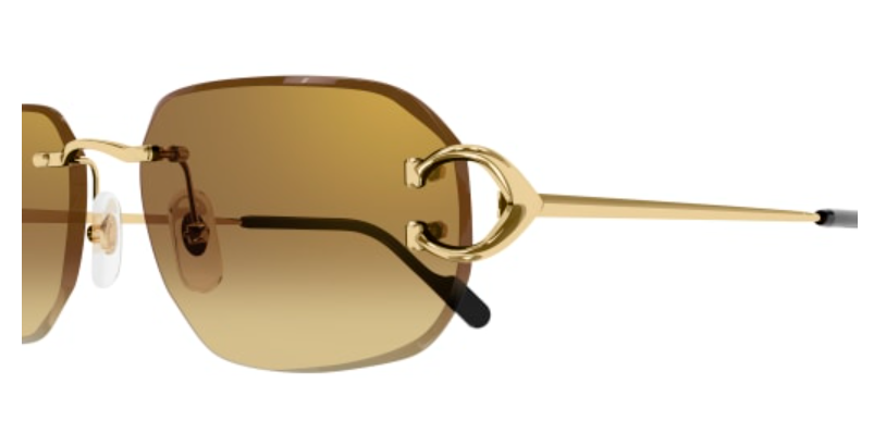 Signature C de Cartier Rimless Metal Sunglasses