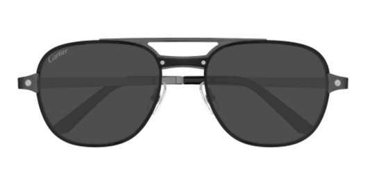 Santos de Cartier Aviator Metal Polarized Sunglasses