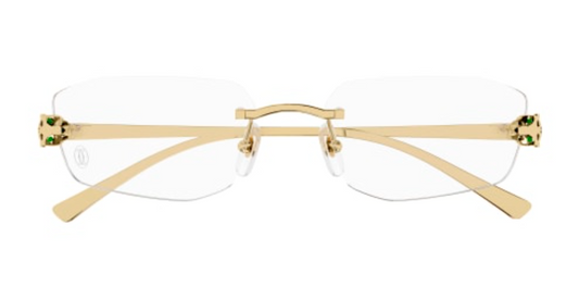 Panthère de Cartier Rectangular Rimless Eyeglasses