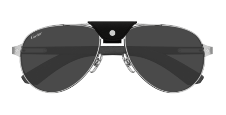 Santos de Cartier Aviator Metal Polarized Sunglasses