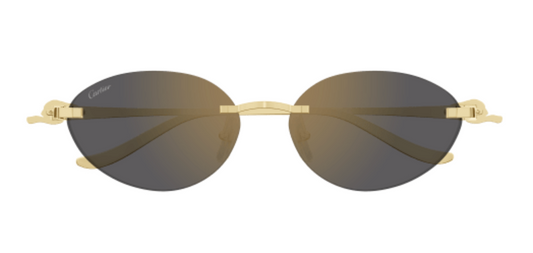 Panthère de Cartier Oval Rimless Sunglasses