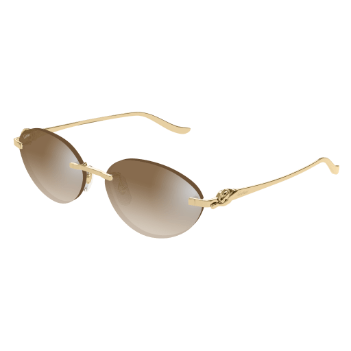 Panthère de Cartier Oval Rimless Sunglasses