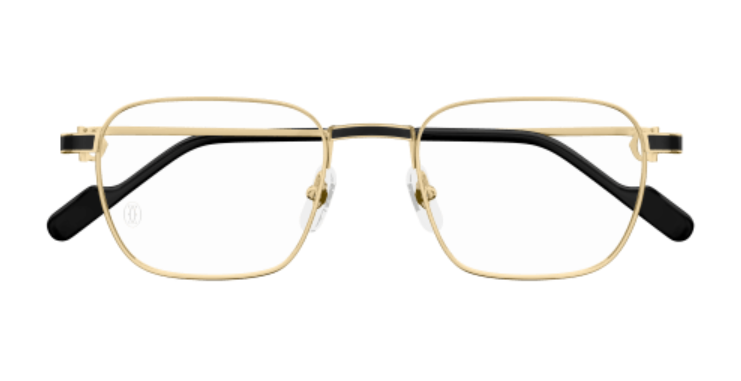 Première de Cartier Square Metal Eyeglasses