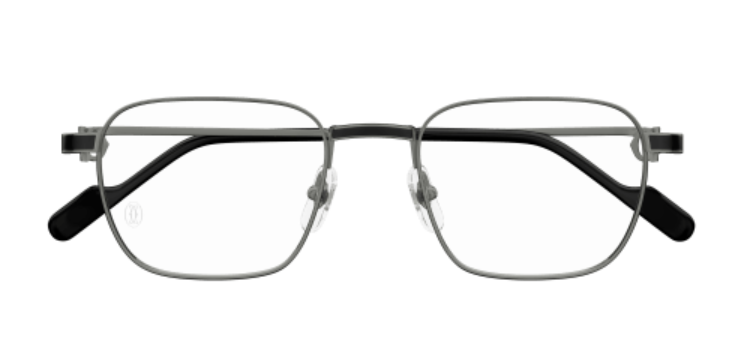Première de Cartier Square Metal Eyeglasses