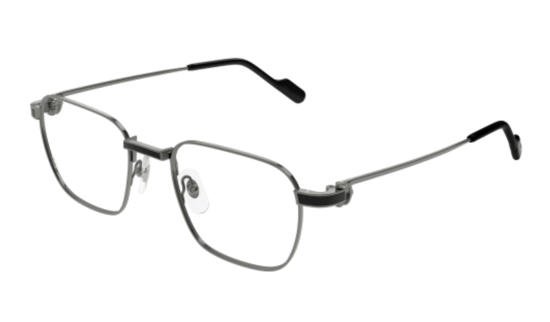 Première de Cartier Square Metal Eyeglasses