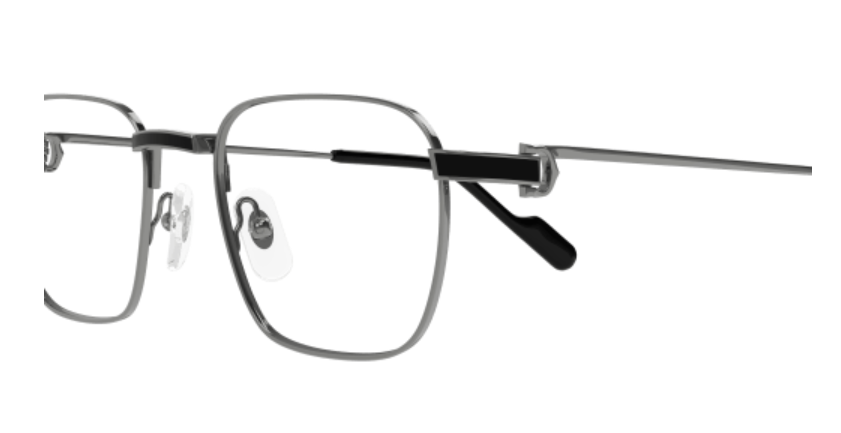 Première de Cartier Square Metal Eyeglasses