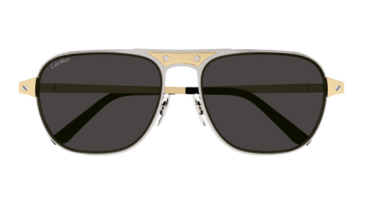 Santos de Cartier Aviator Metal Sunglasses