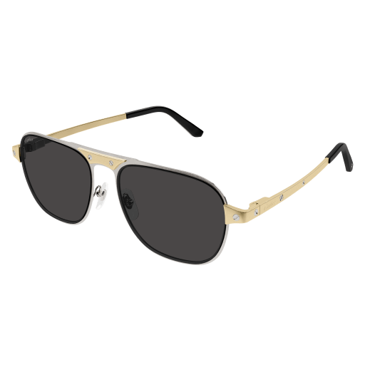 Santos de Cartier Aviator Metal Sunglasses