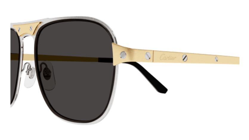 Santos de Cartier Aviator Metal Sunglasses