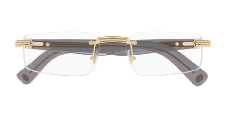 Première de Cartier Rectangular Rimless Eyeglasses