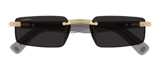 Première de Cartier Rectangular Rimless Sunglasses