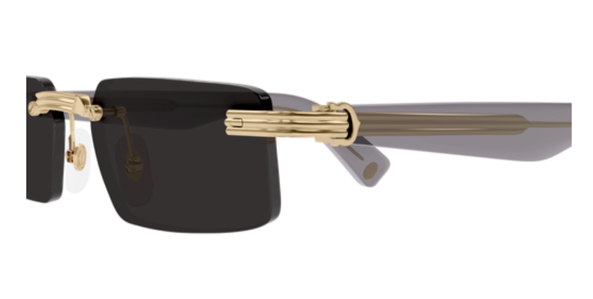 Première de Cartier Rectangular Rimless Sunglasses