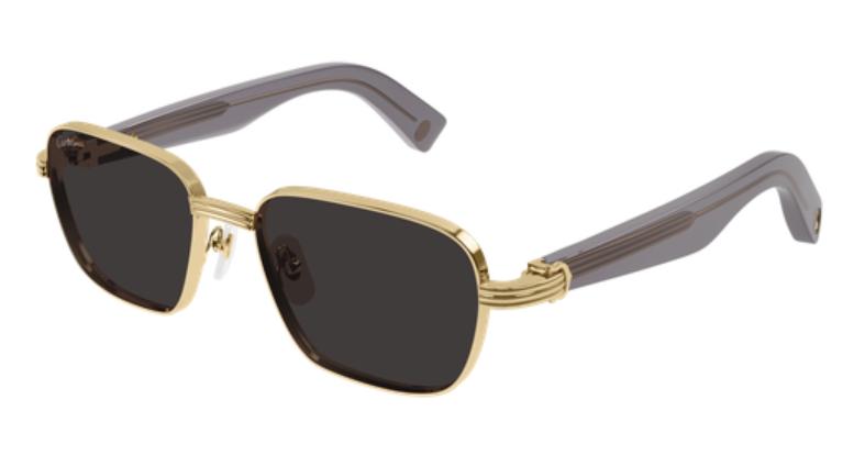 Première de Cartier Square Metal Sunglasses
