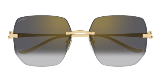 Panthère de Cartier Rimless Metal Sunglasses