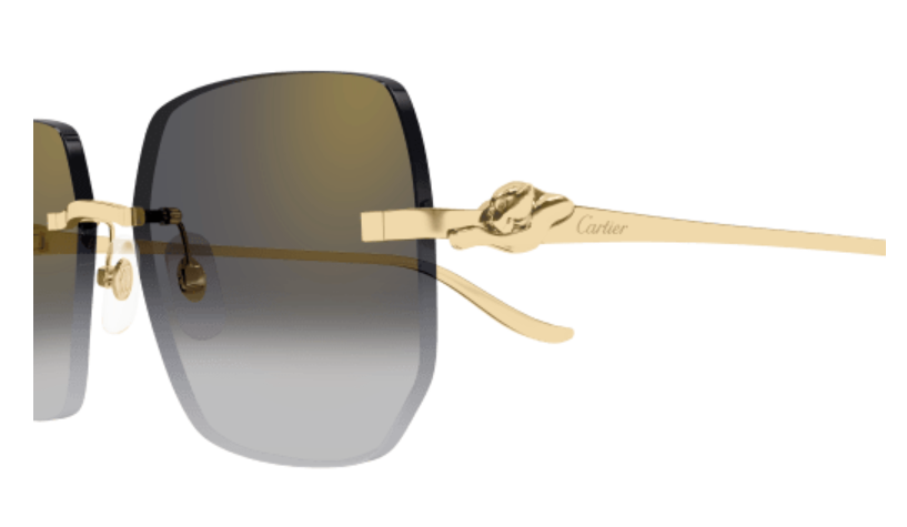 Panthère de Cartier Rimless Metal Sunglasses