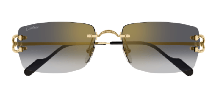Signature C de Cartier Rimless Metal Sunglasses