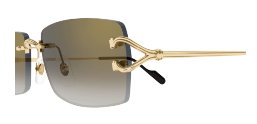 Signature C de Cartier Rimless Metal Sunglasses