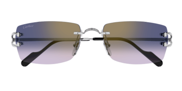 Signature C de Cartier Rimless Metal Sunglasses