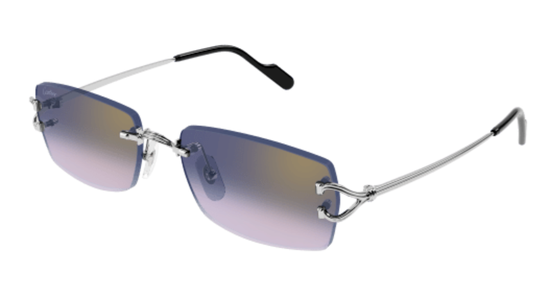 Signature C de Cartier Rimless Metal Sunglasses