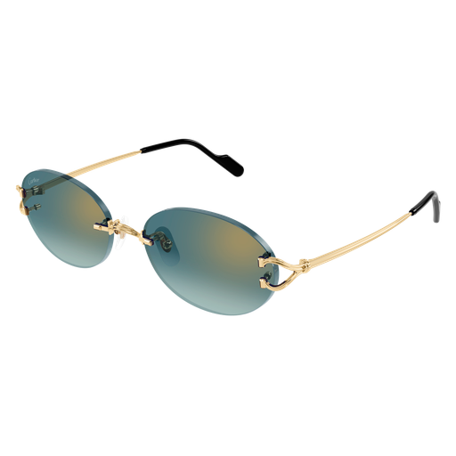 Classic C Motif Oval Rimless Metal Sunglasses
