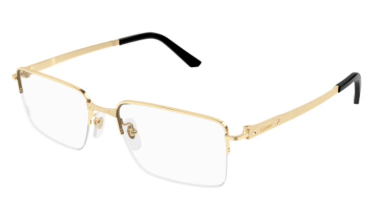 Santos de Cartier Rectangular Titanium Eyeglasses