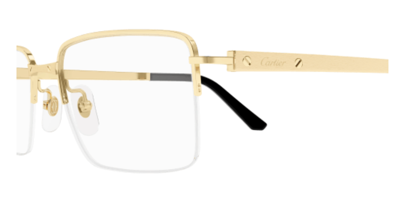 Santos de Cartier Rectangular Titanium Eyeglasses