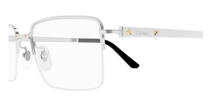 Santos de Cartier Rectangular Titanium Eyeglasses