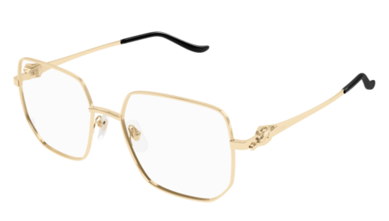 Panthère de Cartier Hexagonal Metal Eyeglasses