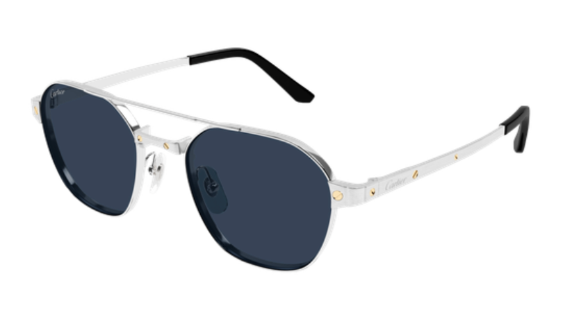 Santos de Cartier Aviator Metal Polarized Sunglasses