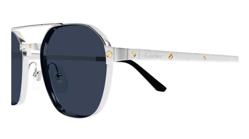 Santos de Cartier Aviator Metal Polarized Sunglasses