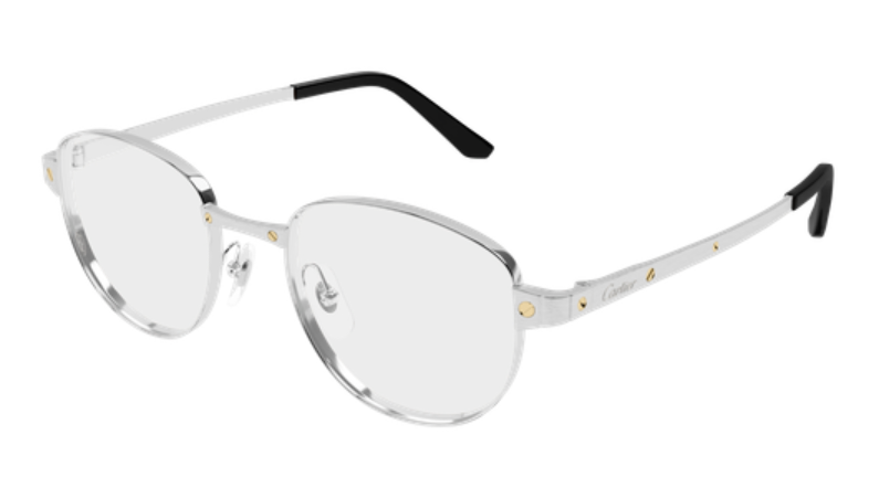 Santos de Cartier Round Metal Eyeglasses