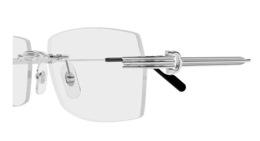 Première de Cartier Rectangular Rimless Eyeglasses