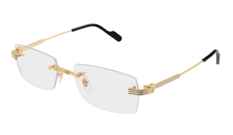 Première de Cartier Rectangular Rimless Eyeglasses