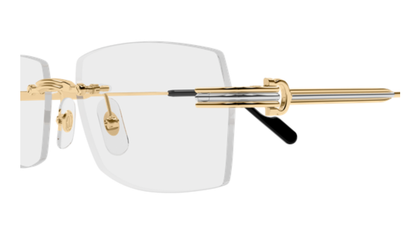 Première de Cartier Rectangular Rimless Eyeglasses