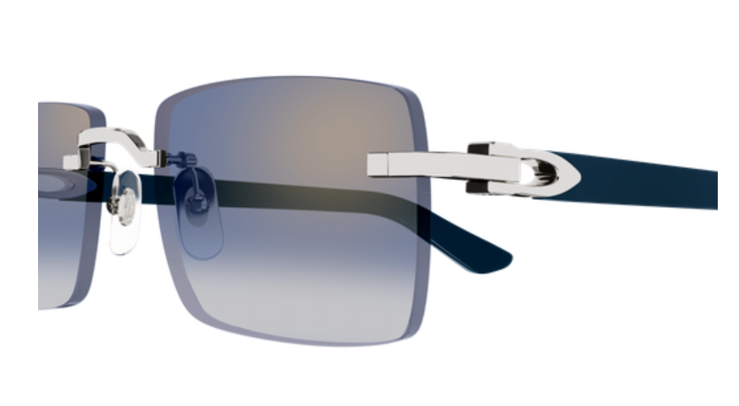 C Allongé de Cartier Motif Rimless Acetate Sunglasses