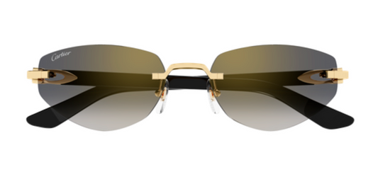 C Allongé de Cartier Motif Rimless Acetate Sunglasses