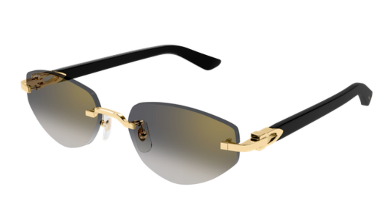 C Allongé de Cartier Motif Rimless Acetate Sunglasses