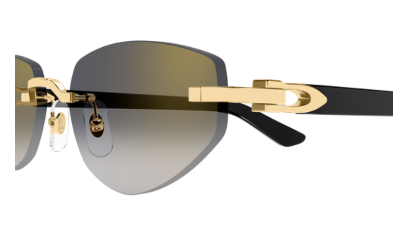 C Allongé de Cartier Motif Rimless Acetate Sunglasses