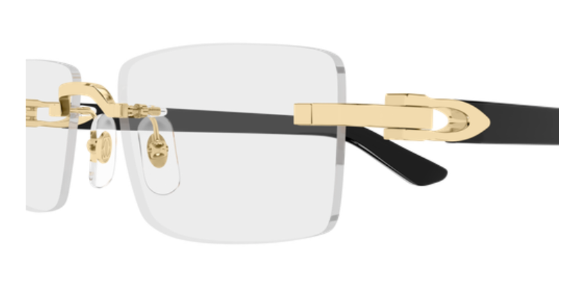 C Allongé de Cartier Motif Rimless Acetate Eyeglasses