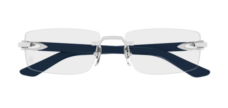 C Allongé de Cartier Motif Rimless Acetate Eyeglasses